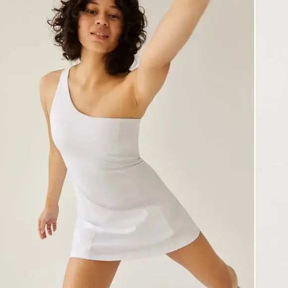 open lace back dress One Shoulder Dynamic Dress Ivory / M (US 4)